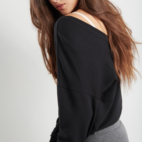 Garage Reversible V-Neck Sweatshirt, Black - Picture 4 of 6